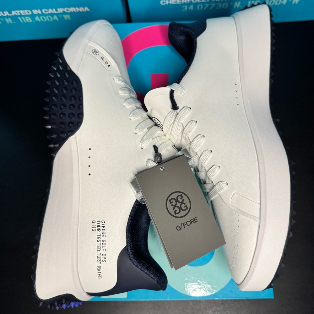 G/FORE MEN'S G.112 GOLF SHOE in Snow/Twilight - Picture 7 of 16